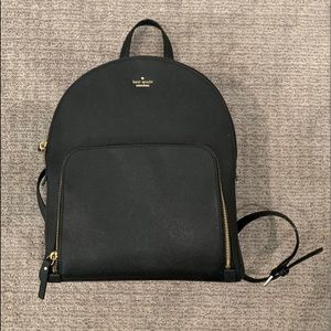 Kate Spade Black Leather Backpack